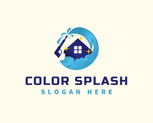 Wave Pressure  Wash Housekeeping logo design