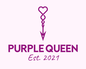 Purple Heart Arrow  logo design