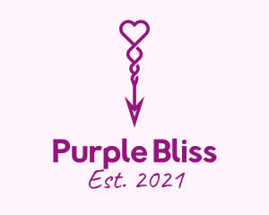 Purple Heart Arrow  logo design