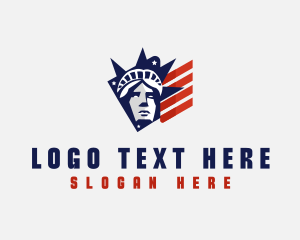 Heritage - Statue Liberty Flag logo design