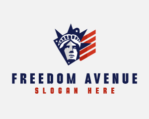 Liberty - Statue Liberty Flag logo design