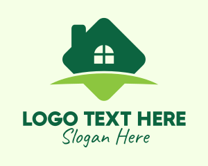 House And Lot - Green Real Estate Property logo design
