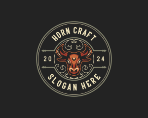 Horn Bull Farm logo design