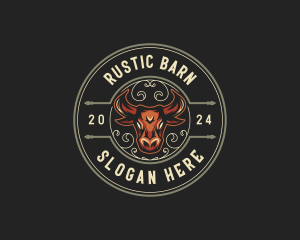 Horn Bull Farm logo design