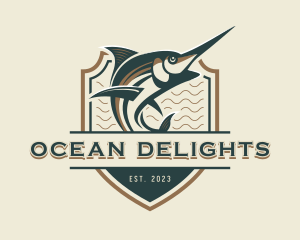 Seafood - Marlin Seafood Fisherman logo design