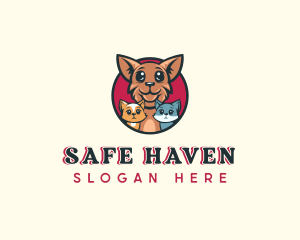 Dog Cat Pet Shelter logo design