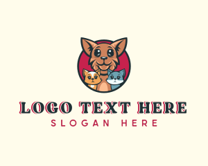 Pet - Dog Cat Pet Shelter logo design
