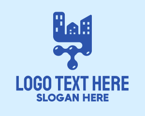 Blue - Modern Housing Company logo design