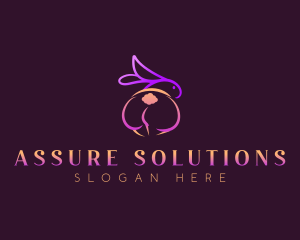 Sexy Erotic Bunny logo design