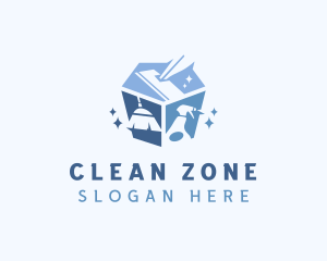 Sanitary Disinfection Cleaner logo design