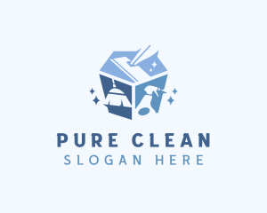 Sanitary Disinfection Cleaner logo design