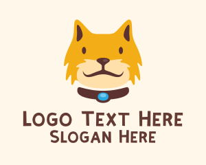 Animal Silhouette - Smiling Furry Cat logo design