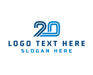 Number 20 - Digital Professional Number 20 logo design