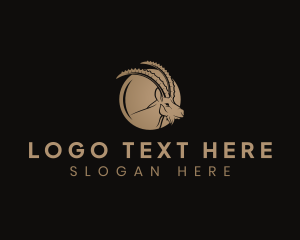 Ibex Goat Animal logo design