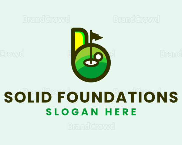 Golf Ball Tournament Caddie Logo