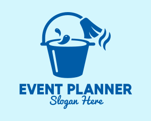Hygiene - Blue Mop Bucket logo design
