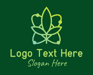 Leaf - Atom Leaf Plant logo design