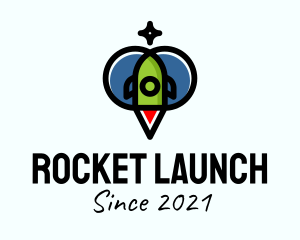 Space Rocket Ship  logo design