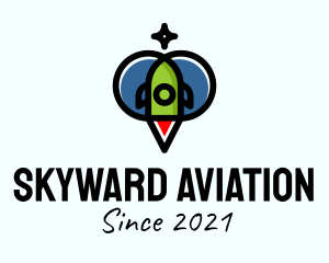 Aeronautical - Space Rocket Ship logo design