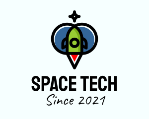 Space Rocket Ship  logo design