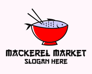 Mackerel - Salmon Ramen Bowl logo design