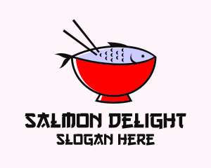 Salmon - Salmon Ramen Bowl logo design