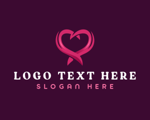 Love Heart Romance logo design