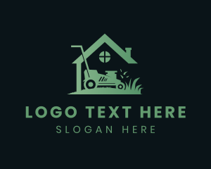 Yard - House Lawn Mower logo design