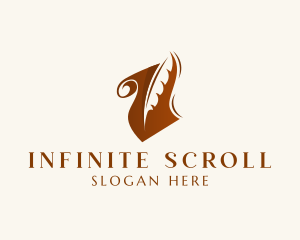 Scroll - Scroll Quill Author logo design