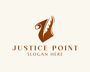 Judiciary - Scroll Quill Author logo design