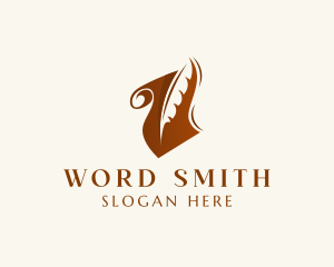 Author - Scroll Quill Author logo design