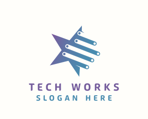 Tech Star Circuitry logo design