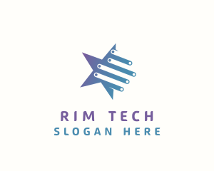 Tech Star Circuitry logo design