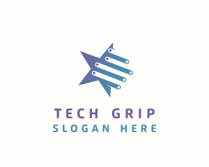 Tech Star Circuitry logo design