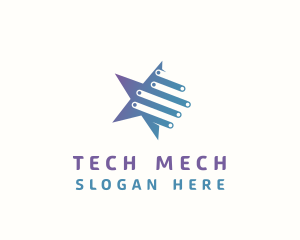 Tech Star Circuitry logo design