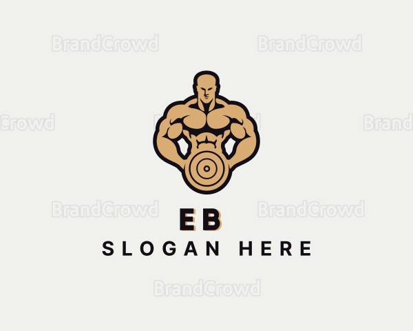 Strong Bodybuilder Gym Logo