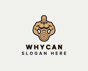 Strong Bodybuilder Gym Logo