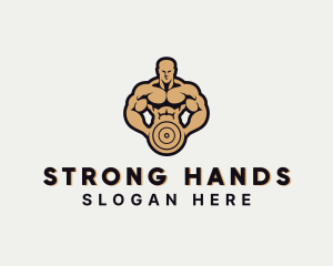 Strong Bodybuilder Gym logo design