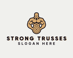 Strong Bodybuilder Gym logo design