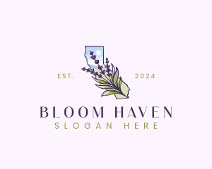 California Lavender Flower logo design