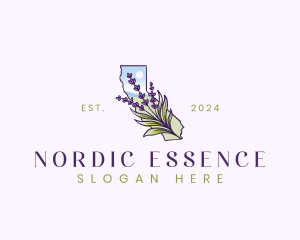 California Lavender Flower logo design