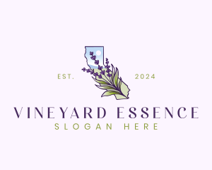 California Lavender Flower logo design