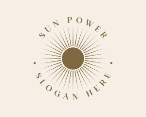 Minimalist Luxury Sun logo design