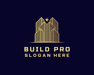 Skyscraper Star Building logo design