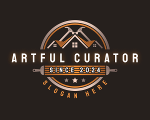 Hammer Paintbrush Construction logo design