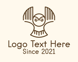 Wildlife Center - Brown Owl Zoo logo design