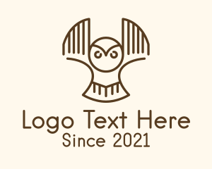 Owl - Brown Owl Zoo logo design