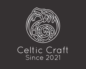 Gaelic - Minimalist Celtic Dragon logo design