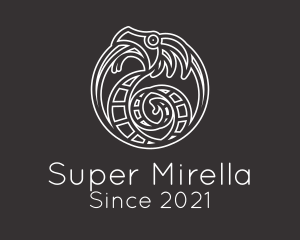 Mystical - Minimalist Celtic Dragon logo design