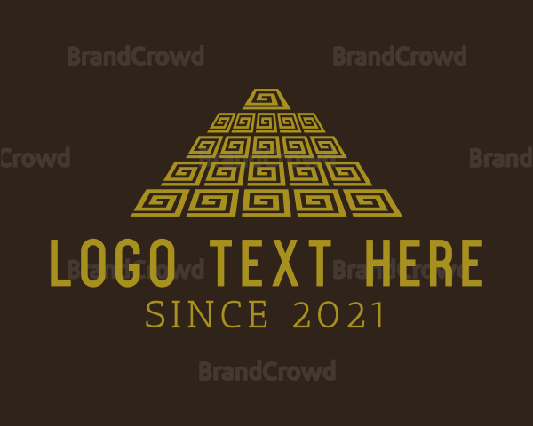 Ancient Mayan Pyramid Logo